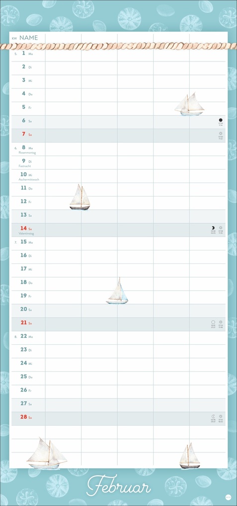 Weitere Ansicht: Meer Familie Familienplaner 2027 - Planer für alle an Deck