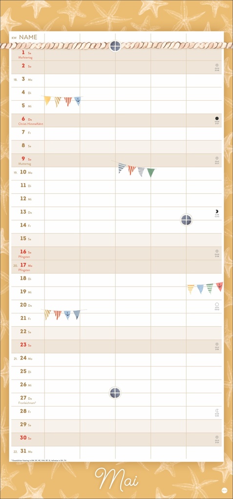 Weitere Ansicht: Meer Familie Familienplaner 2027 - Planer für alle an Deck