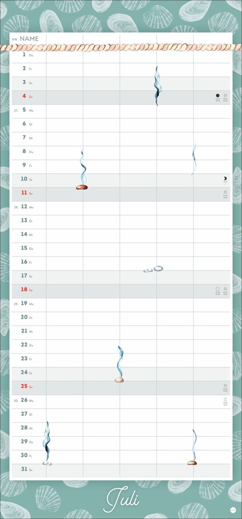 Weitere Ansicht: Meer Familie Familienplaner 2027 - Planer für alle an Deck