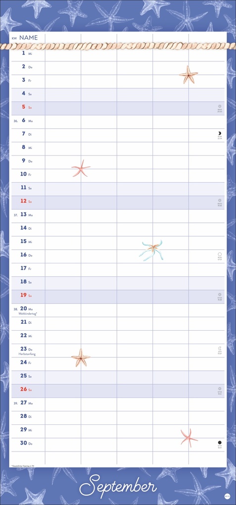 Weitere Ansicht: Meer Familie Familienplaner 2027 - Planer für alle an Deck