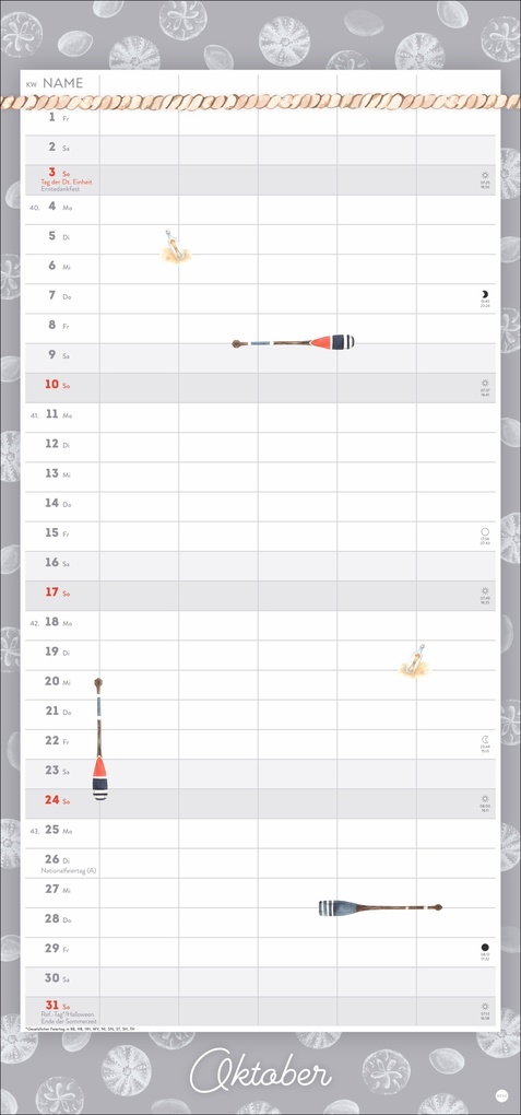 Weitere Ansicht: Meer Familie Familienplaner 2027 - Planer für alle an Deck