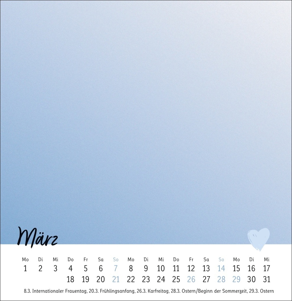 Weitere Ansicht: Kreativkalender zum Aufstellen Mit Liebe gemacht 2027