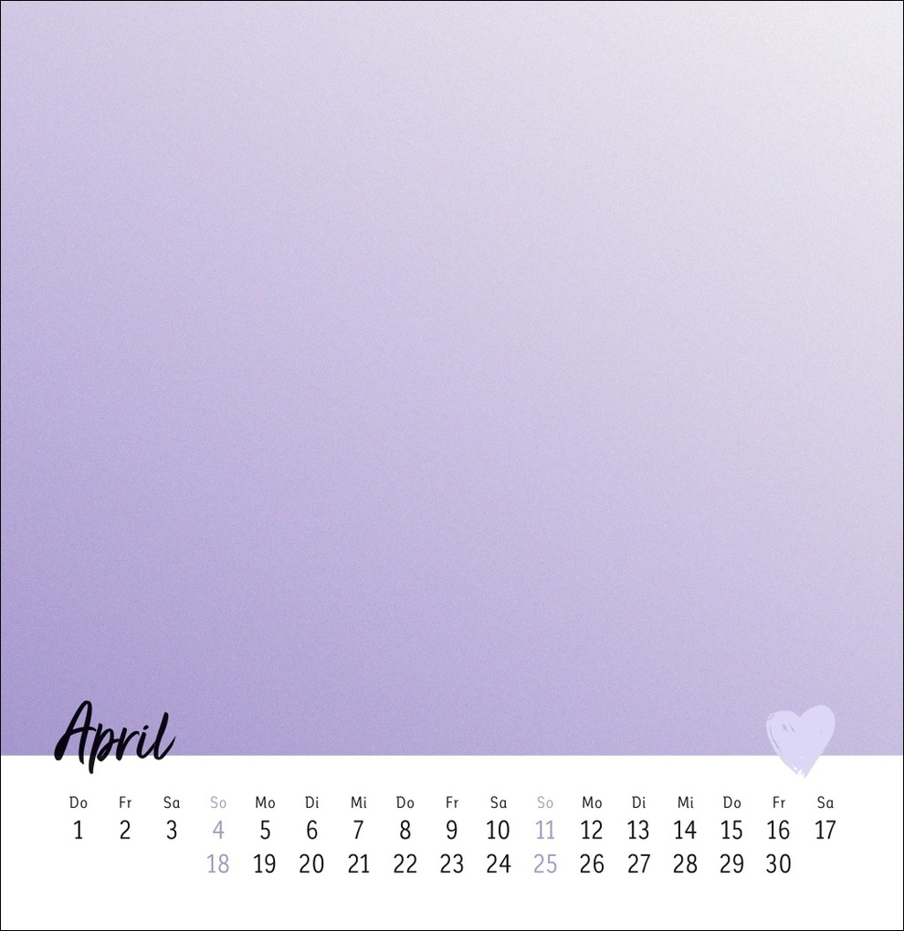 Weitere Ansicht: Kreativkalender zum Aufstellen Mit Liebe gemacht 2027