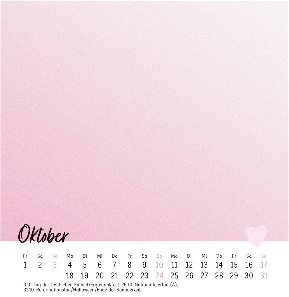 Weitere Ansicht: Kreativkalender zum Aufstellen Mit Liebe gemacht 2027