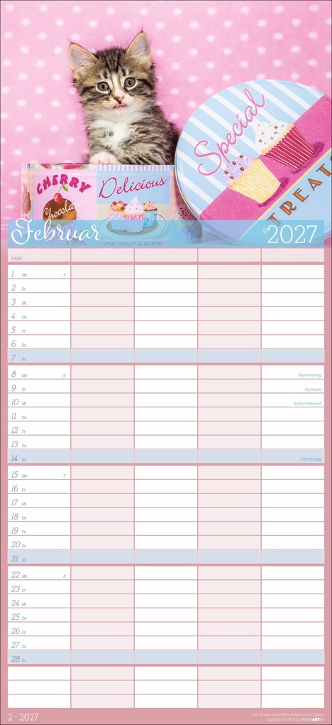 Weitere Ansicht: Cool Cats Familienplaner 2027