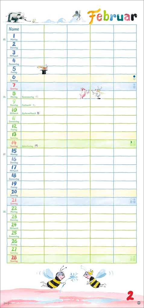 Weitere Ansicht: Helme Heine: Familienplaner 2027 | Helme Heine