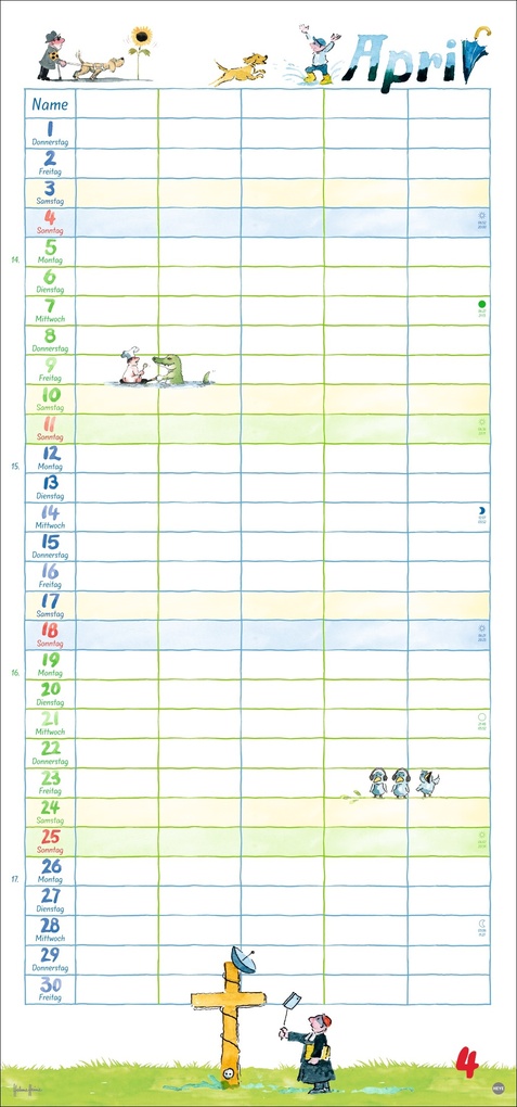 Weitere Ansicht: Helme Heine: Familienplaner 2027 | Helme Heine