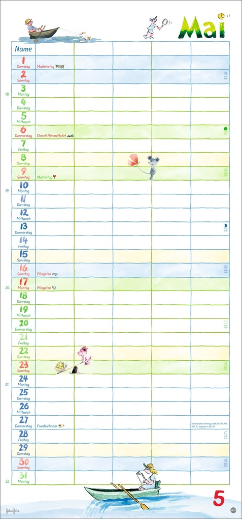 Weitere Ansicht: Helme Heine: Familienplaner 2027 | Helme Heine