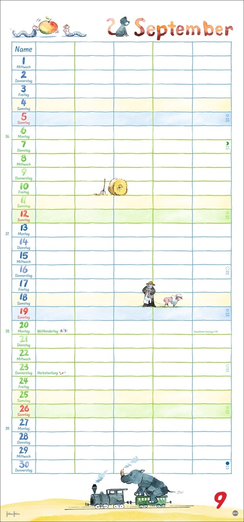 Weitere Ansicht: Helme Heine: Familienplaner 2027 | Helme Heine