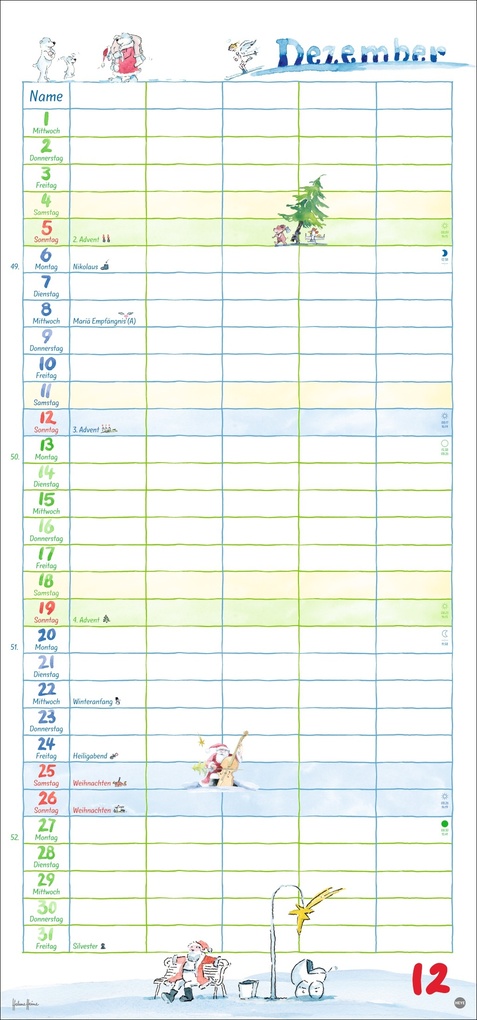 Weitere Ansicht: Helme Heine: Familienplaner 2027 | Helme Heine
