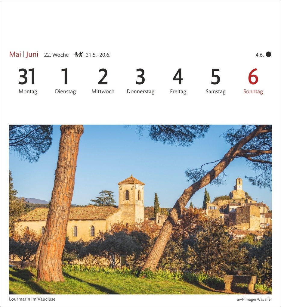 Weitere Ansicht: Provence Sehnsuchtskalender 2027 - Wochenkalender mit 53 Postkarten