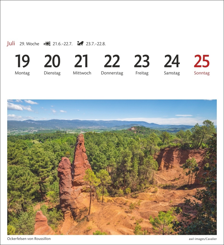 Weitere Ansicht: Provence Sehnsuchtskalender 2027 - Wochenkalender mit 53 Postkarten