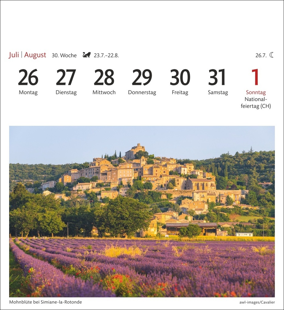 Weitere Ansicht: Provence Sehnsuchtskalender 2027 - Wochenkalender mit 53 Postkarten