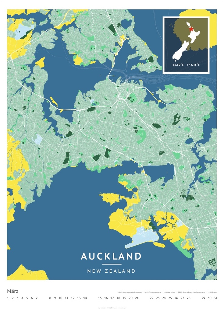 Weitere Ansicht: Map Art Kalender 2027 | Christian Müringer