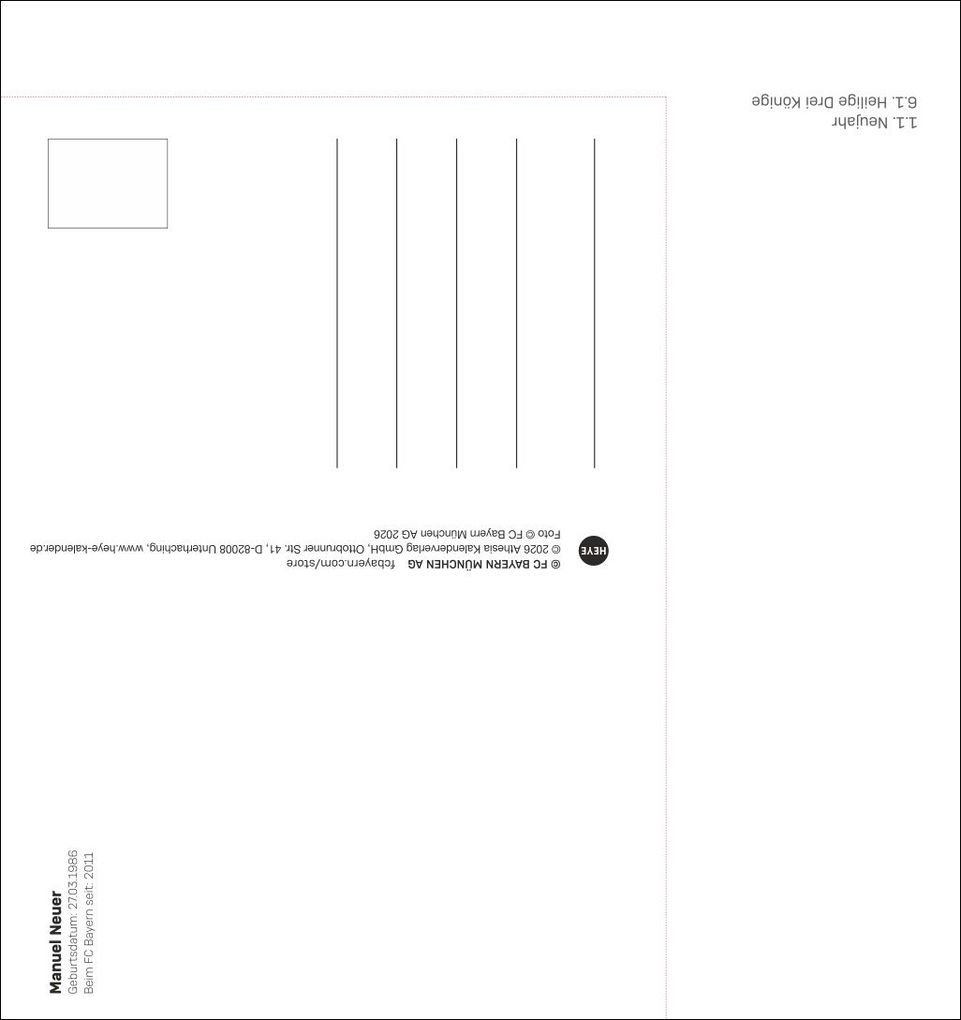 Weitere Ansicht: FC Bayern München Postkartenkalender 2027