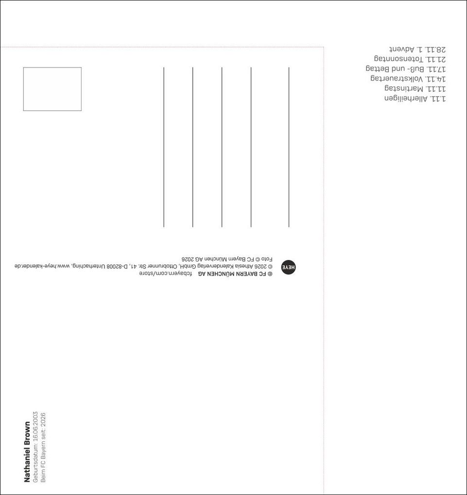 Weitere Ansicht: FC Bayern München Postkartenkalender 2027