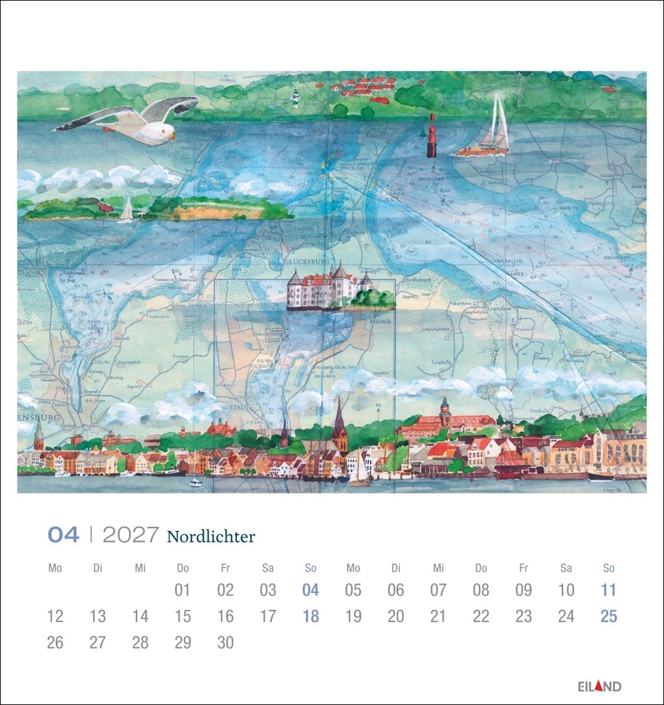 Weitere Ansicht: Nordlichter - See(h)karten Postkartenkalender 2027 | Katharina Noack