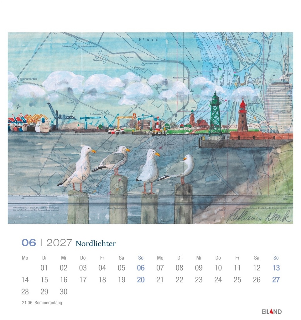 Weitere Ansicht: Nordlichter - See(h)karten Postkartenkalender 2027 | Katharina Noack