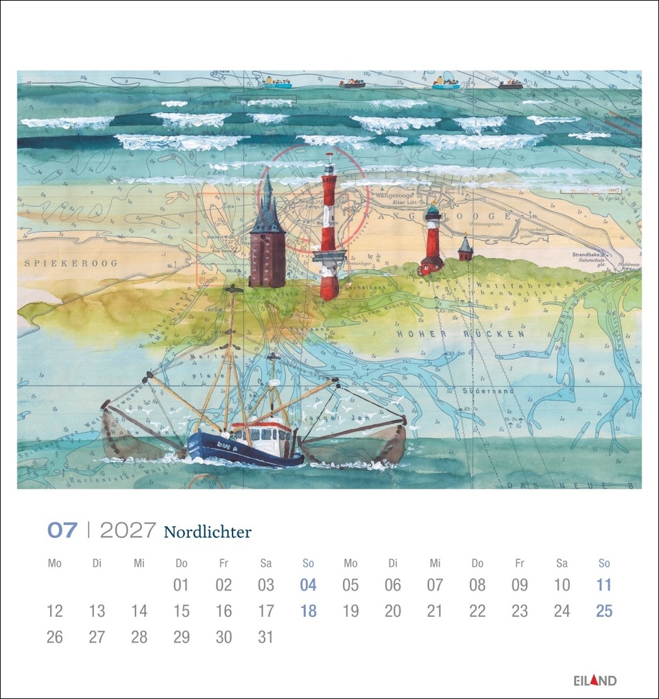 Weitere Ansicht: Nordlichter - See(h)karten Postkartenkalender 2027 | Katharina Noack