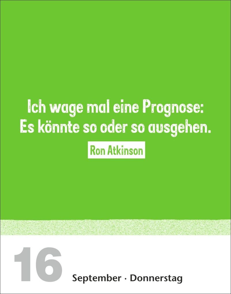 Weitere Ansicht: Lattenknaller Tagesabreißkalender 2027 - Die witzigsten Fußballersprüche | Marco Heibel, Anders Ulrike