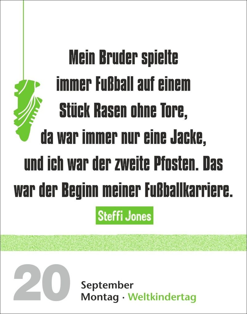 Weitere Ansicht: Lattenknaller Tagesabreißkalender 2027 - Die witzigsten Fußballersprüche | Marco Heibel, Anders Ulrike