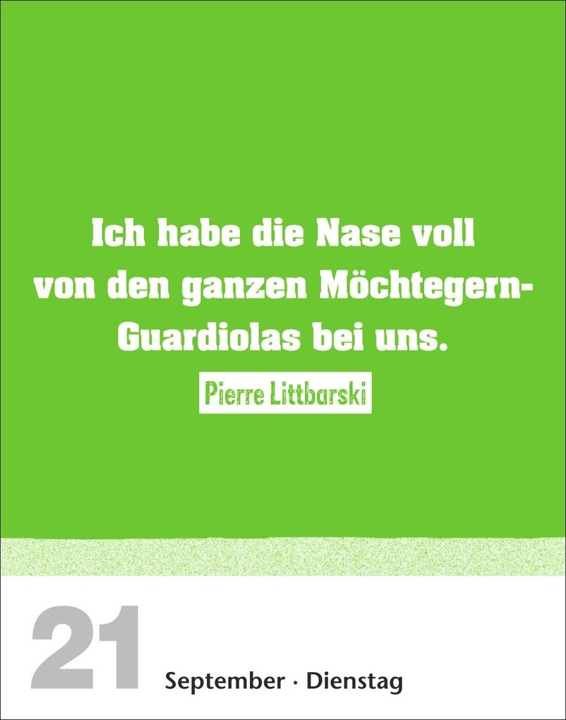 Weitere Ansicht: Lattenknaller Tagesabreißkalender 2027 - Die witzigsten Fußballersprüche | Marco Heibel, Anders Ulrike