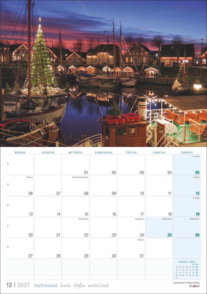 Weitere Ansicht: Ostfriesland Kalender 2027 - Inseln · Häfen · weites Land
