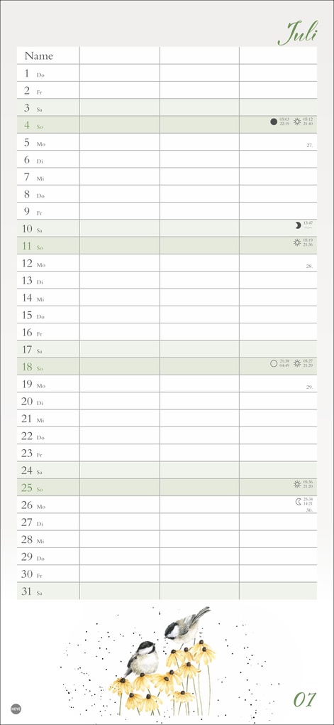 Weitere Ansicht: Hannah Dale: Planer für zwei 2027 | Hannah Dale