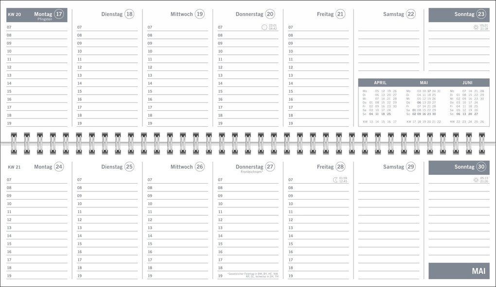 Weitere Ansicht: times&more Grün Wochenquerplaner 2027