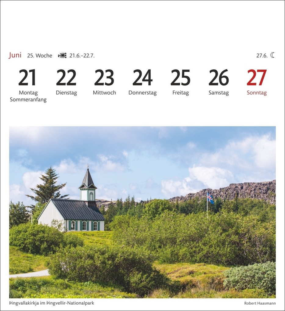 Weitere Ansicht: Island Sehnsuchtskalender 2027 - Wochenkalender mit 53 Postkarten