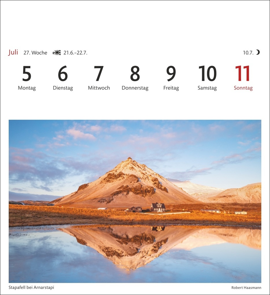 Weitere Ansicht: Island Sehnsuchtskalender 2027 - Wochenkalender mit 53 Postkarten