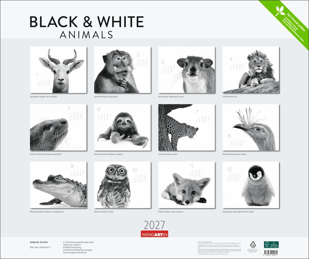 Weitere Ansicht: Black & White Animals 2027