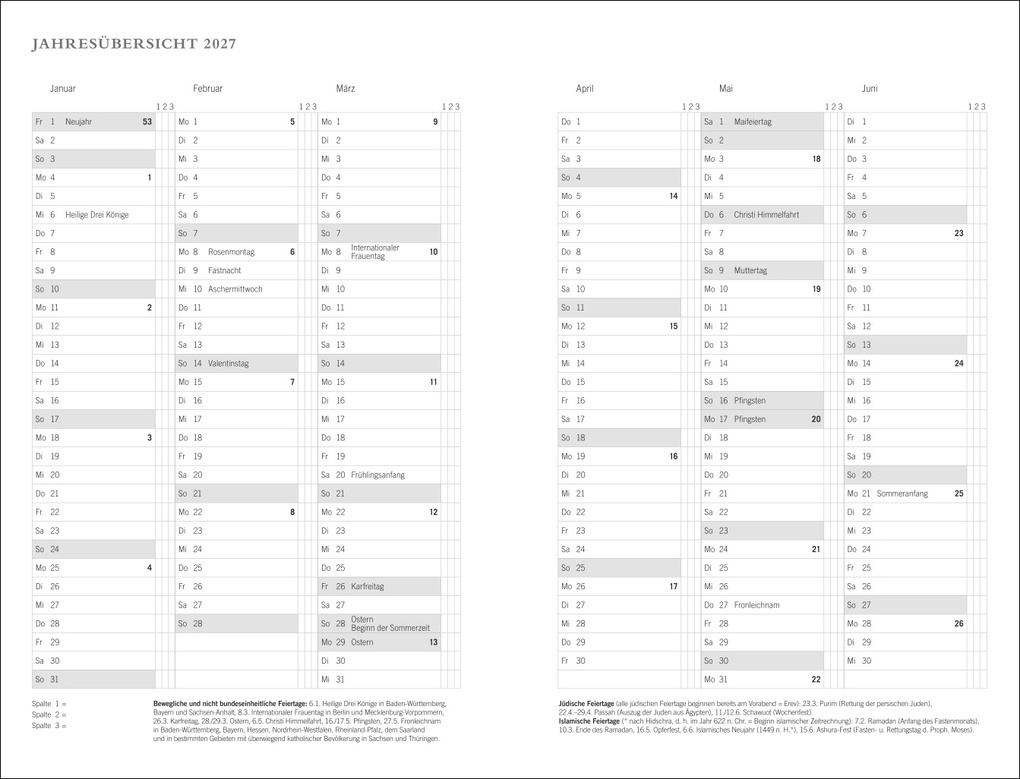 Weitere Ansicht: Diario Wochen-Kalenderbuch A6, grün 2027