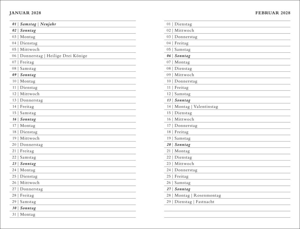 Weitere Ansicht: Diario Wochen-Kalenderbuch A6, grün 2027