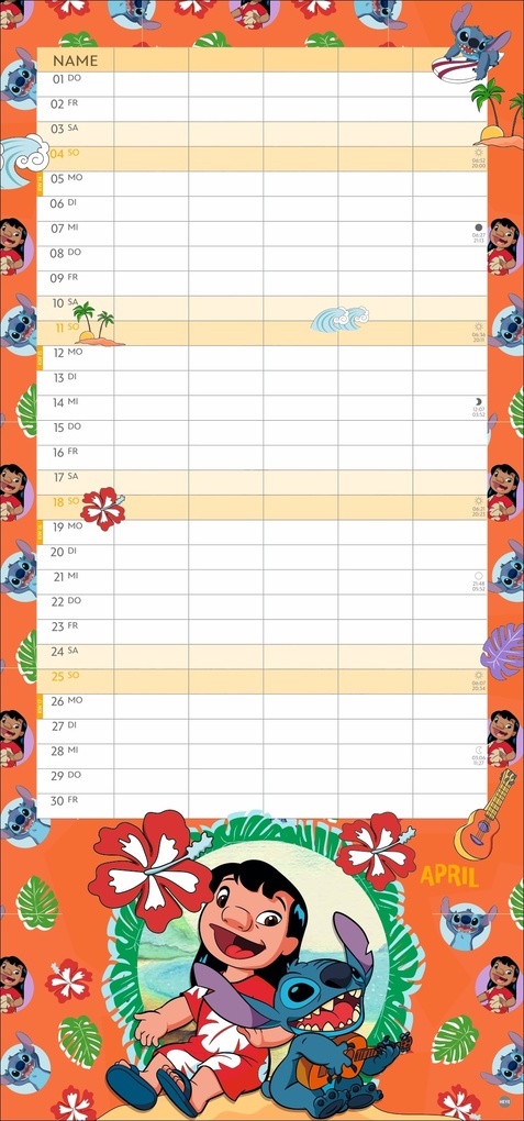 Weitere Ansicht: Stitch Familienplaner 2027