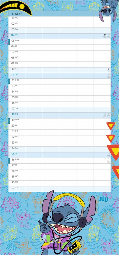 Weitere Ansicht: Stitch Familienplaner 2027