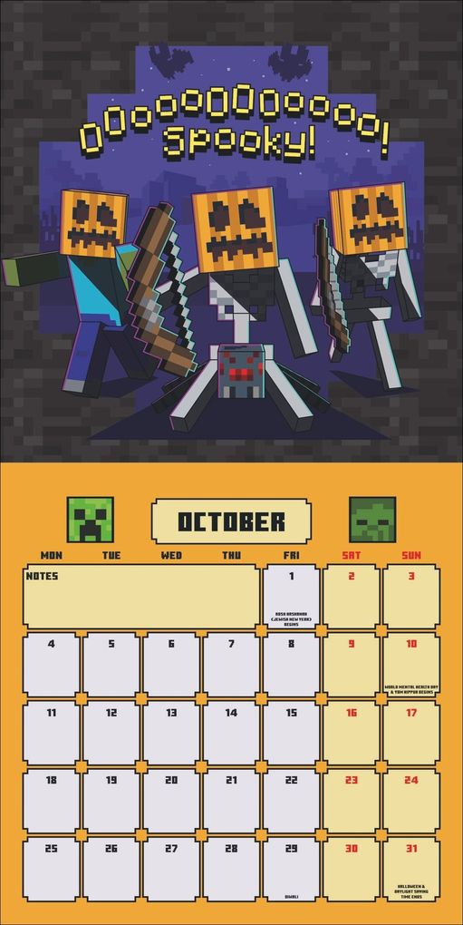 Weitere Ansicht: Minecraft Broschurkalender 2027