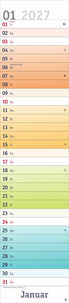Weitere Ansicht: Bunte Wochen Langplaner XL 2027