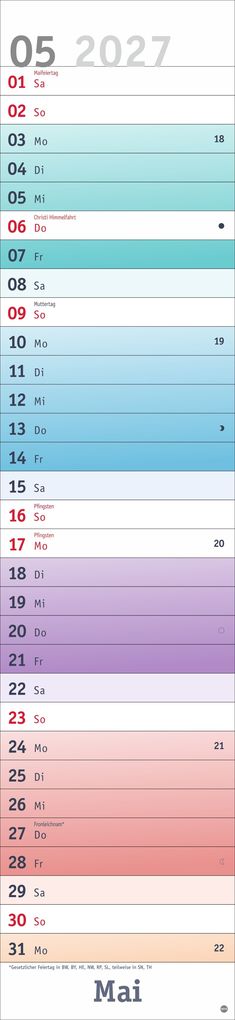 Weitere Ansicht: Bunte Wochen Langplaner XL 2027