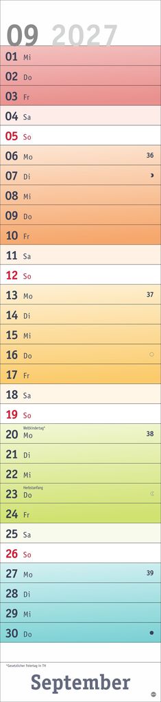Weitere Ansicht: Bunte Wochen Langplaner XL 2027