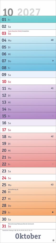 Weitere Ansicht: Bunte Wochen Langplaner XL 2027