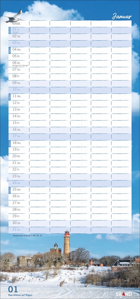 Weitere Ansicht: Meerzeit Familienplaner 2027