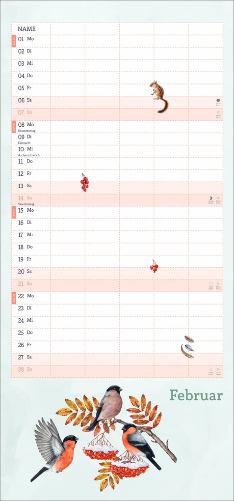 Weitere Ansicht: tm Tiere des Waldes Familienplaner 2027