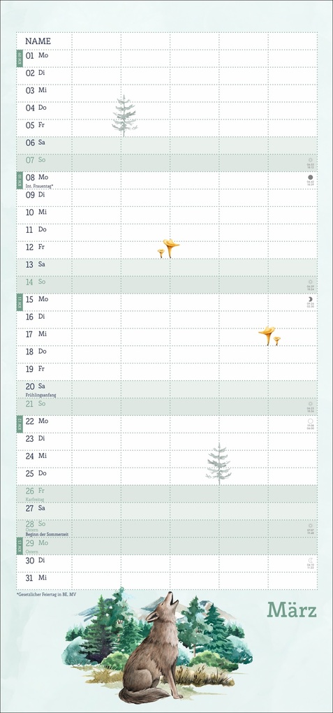 Weitere Ansicht: tm Tiere des Waldes Familienplaner 2027