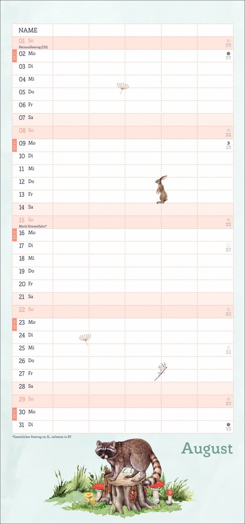 Weitere Ansicht: tm Tiere des Waldes Familienplaner 2027