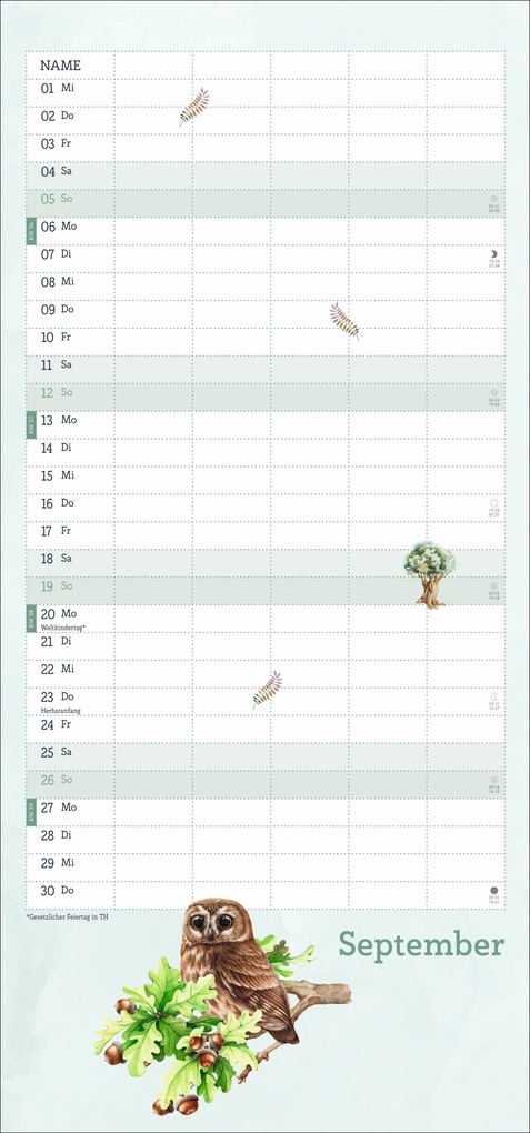 Weitere Ansicht: tm Tiere des Waldes Familienplaner 2027