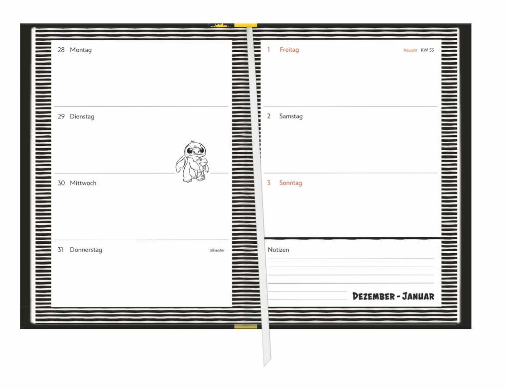 Weitere Ansicht: Stitch 17-Monats-Kalenderbuch A5 2027 - 17 Monate. Von August 2026 bis Dezember 2027