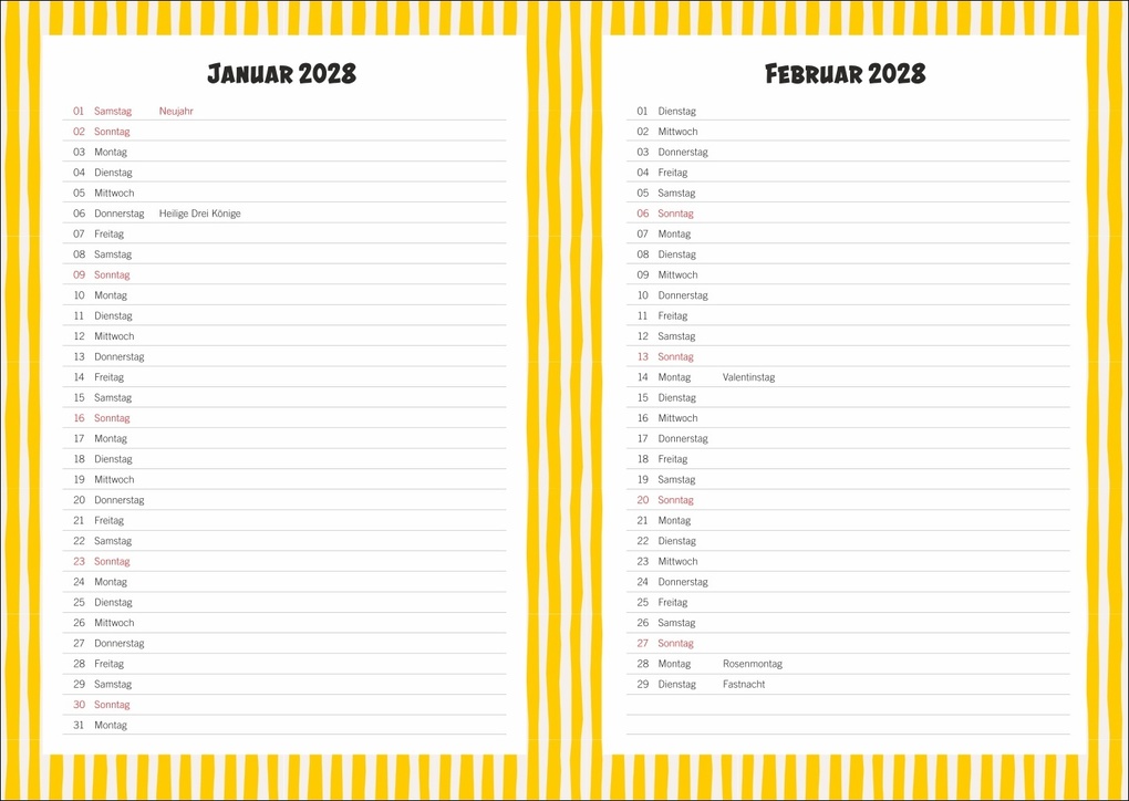 Weitere Ansicht: Stitch 17-Monats-Kalenderbuch A5 2027 - 17 Monate. Von August 2026 bis Dezember 2027