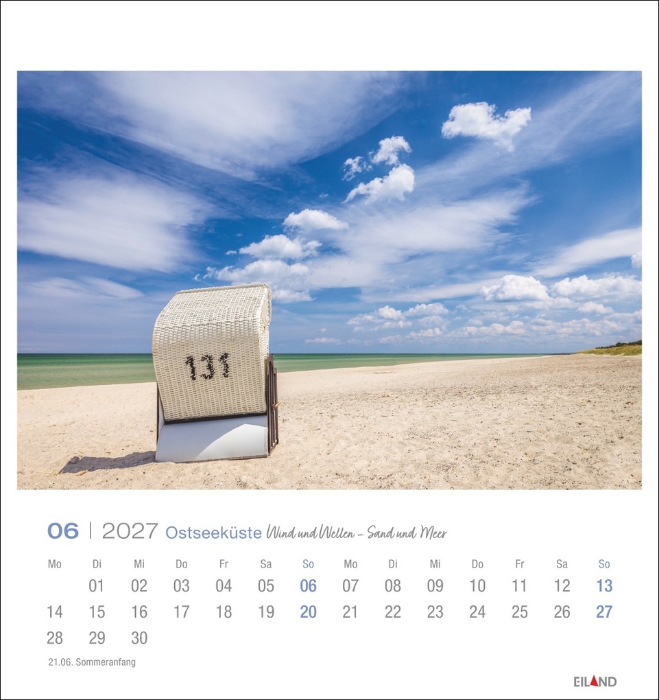 Weitere Ansicht: Ostseeküste Postkartenkalender 2027 - Wind und Wellen - Sand und Meer