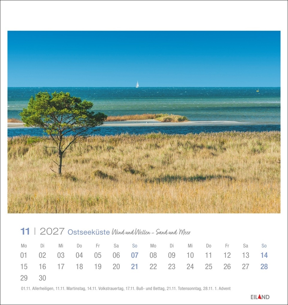 Weitere Ansicht: Ostseeküste Postkartenkalender 2027 - Wind und Wellen - Sand und Meer